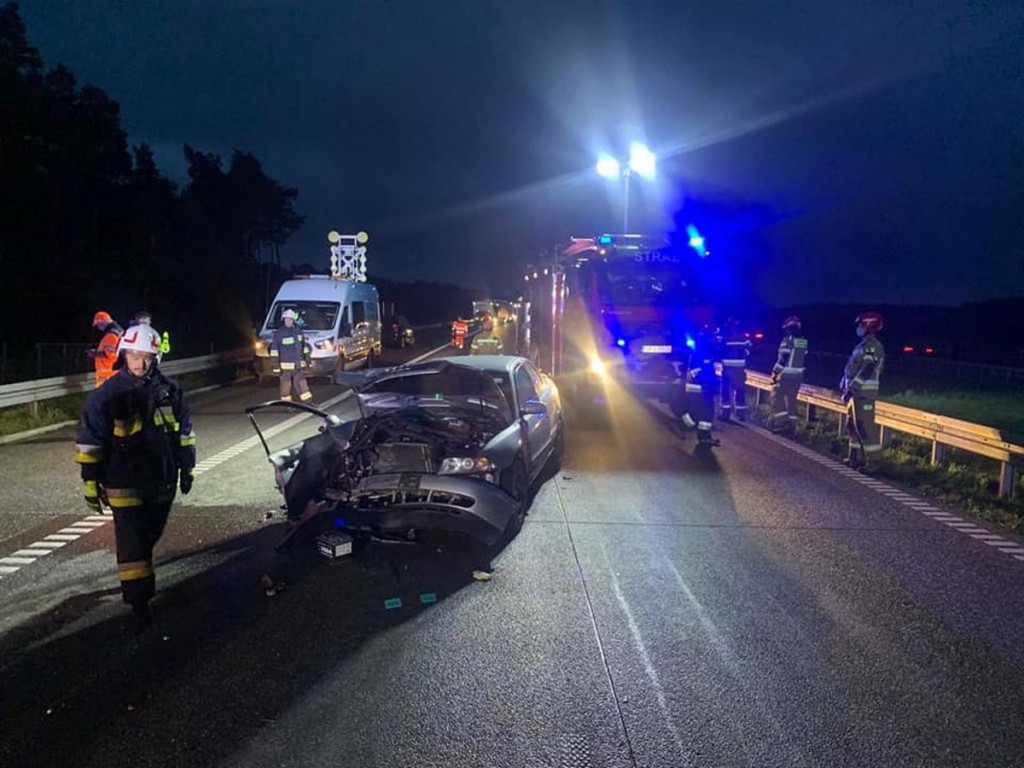 Wypadek na autostradzie. Sprawca był pijany
