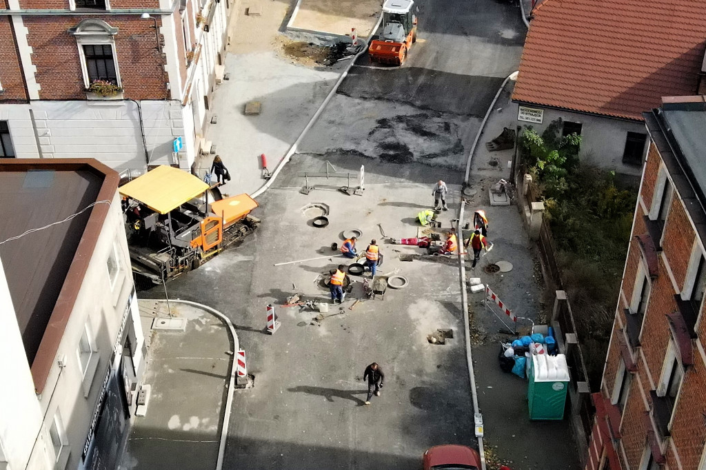 Tarnowskie Góry, Sobieskiego. Taki tutaj postęp robót