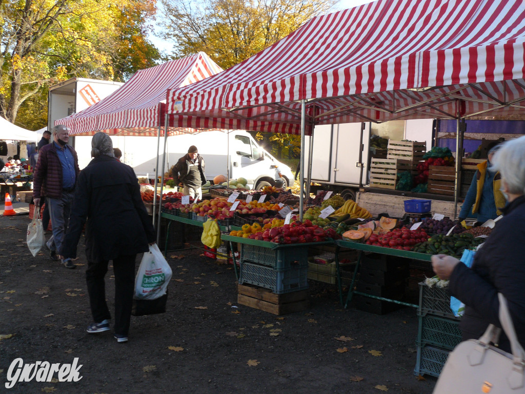 Tarnowskie Góry, targowisko. Po ile znicze?