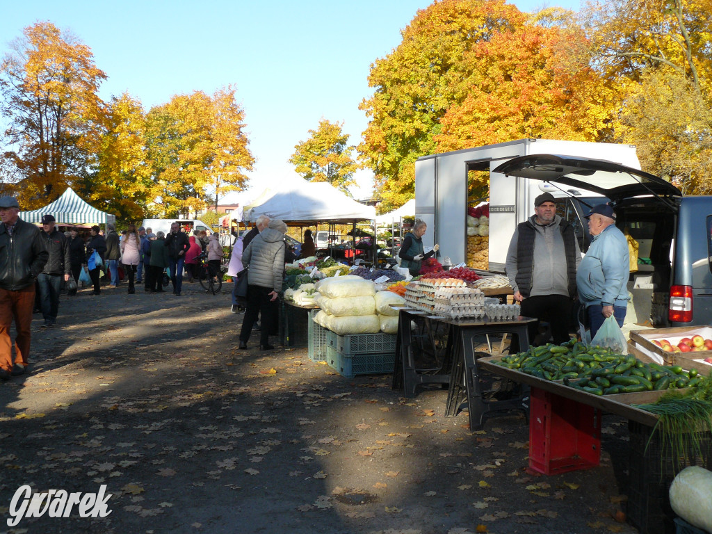 Tarnowskie Góry, targowisko. Po ile znicze?