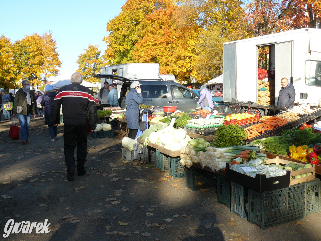 Tarnowskie Góry, targowisko. Po ile znicze?