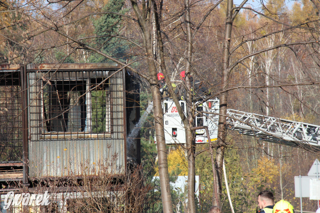 Tarnowskie Góry. Spłonęło 9 kontenerów
