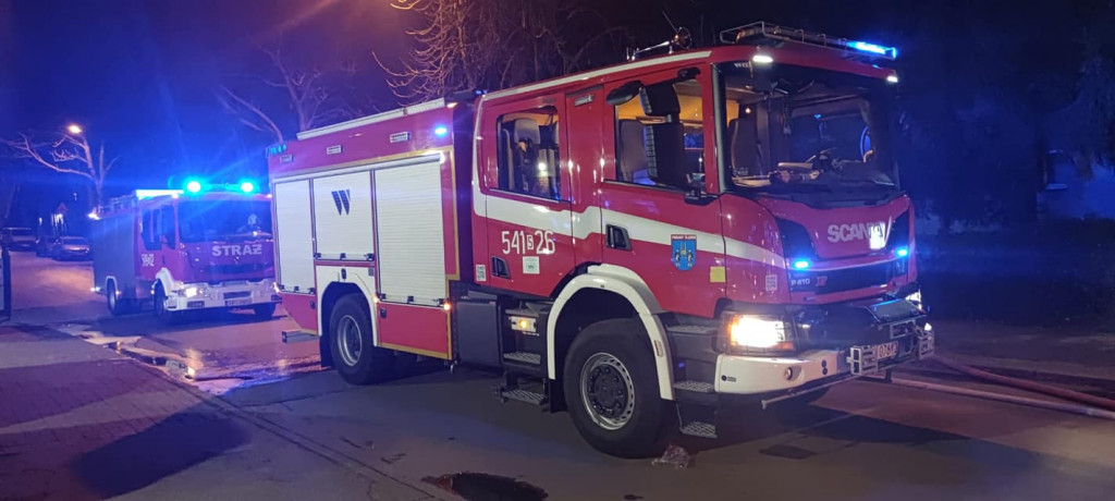 Pożar w szkolnej sali gimnastycznej