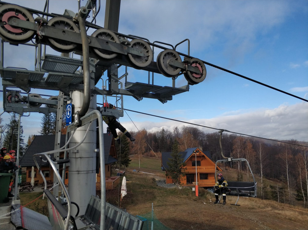 Strażacy z Radzionkowa szkolili się na kolejce linowej