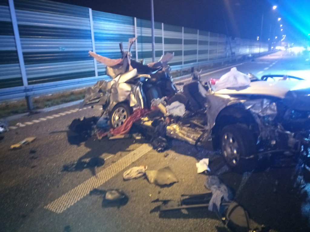 Tragiczny wypadek na autostradzie A1, nie żyją 2 osoby