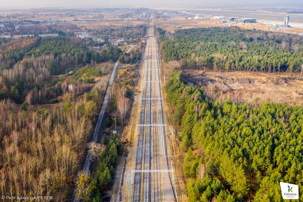 Katowice Airport. Odbudowa linii kolejowej