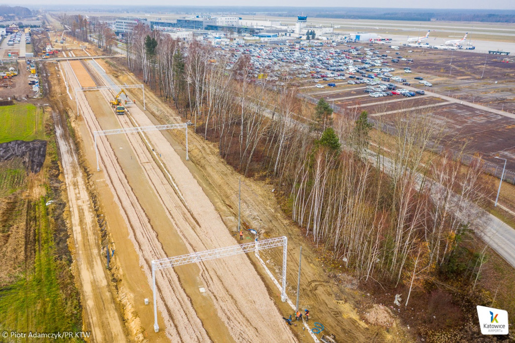 Katowice Airport. Odbudowa linii kolejowej
