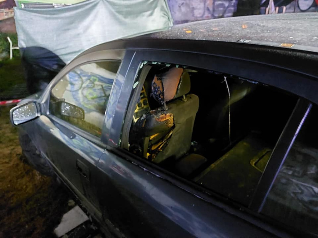 Sylwestrowy pożar samochodu