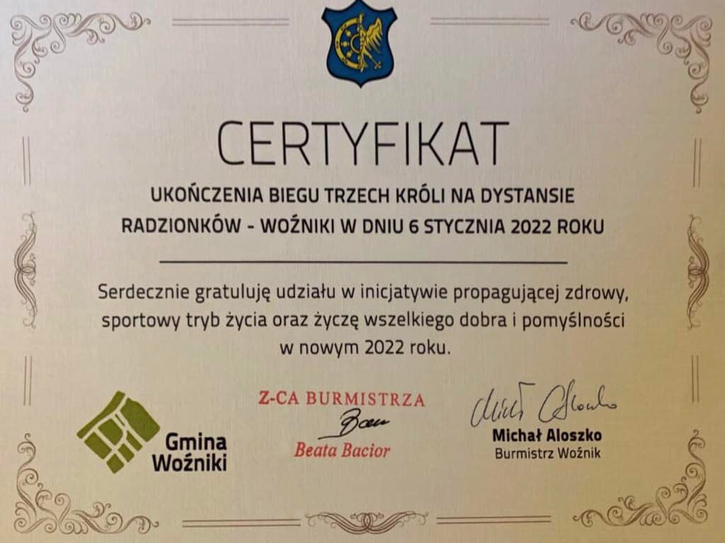 Bieg z Trzema Królami. Z Radzionkowa do Woźnik