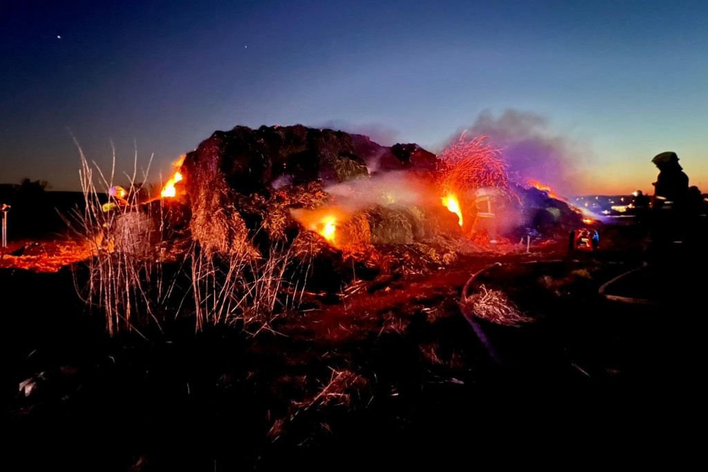 Duży pożar w Orzechu