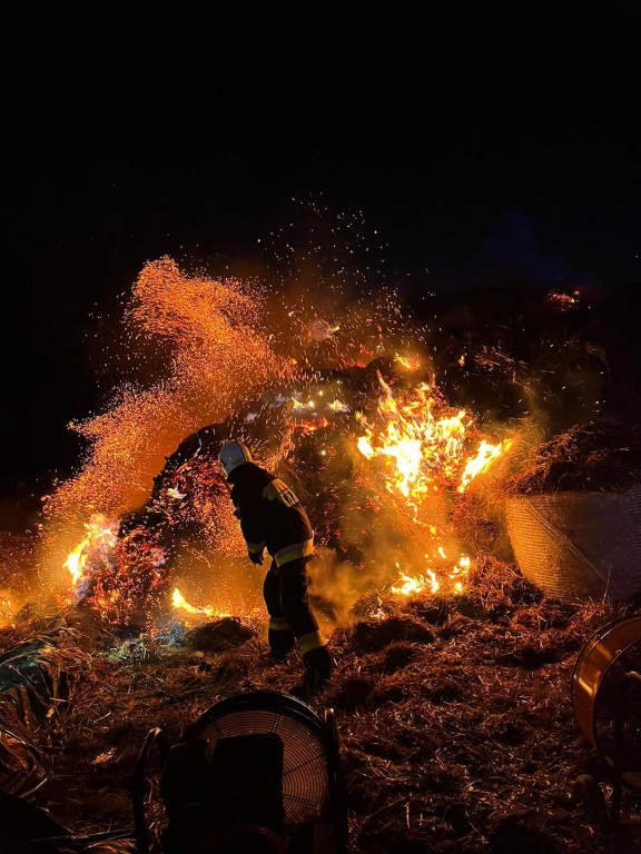 Duży pożar w Orzechu