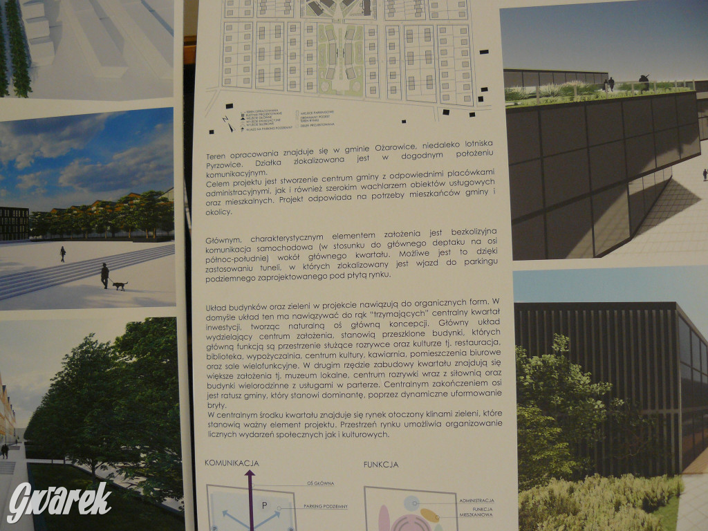 Koncepcje rynku i deptaka w Ożarowicach