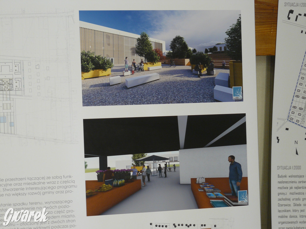 Koncepcje rynku i deptaka w Ożarowicach