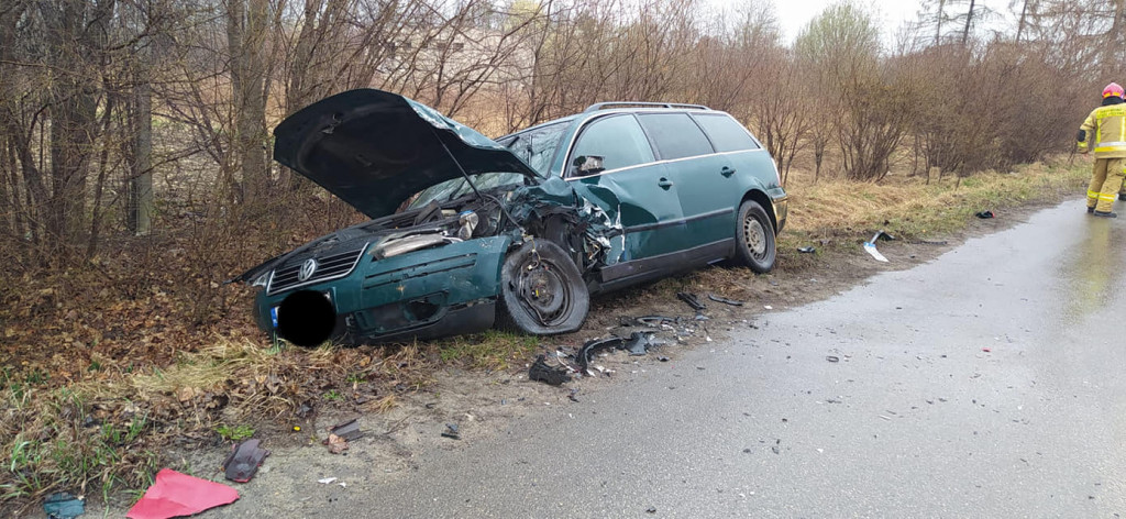 Wypadek w Świerklańcu, zderzenie dwóch samochodów