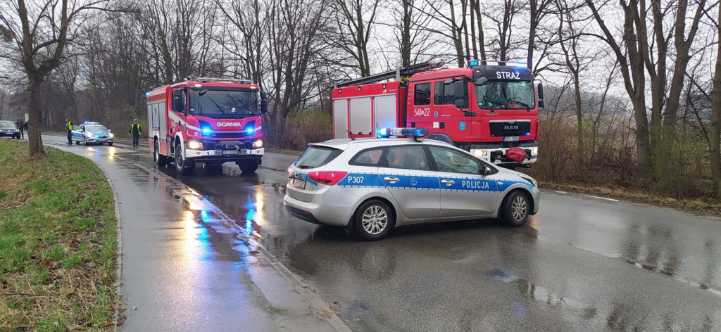 Wypadek w Świerklańcu, zderzenie dwóch samochodów