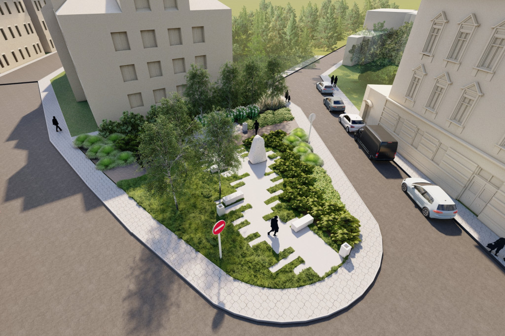  Skwer u zbiegu ulic Strzeleckiej i Odrodzenia