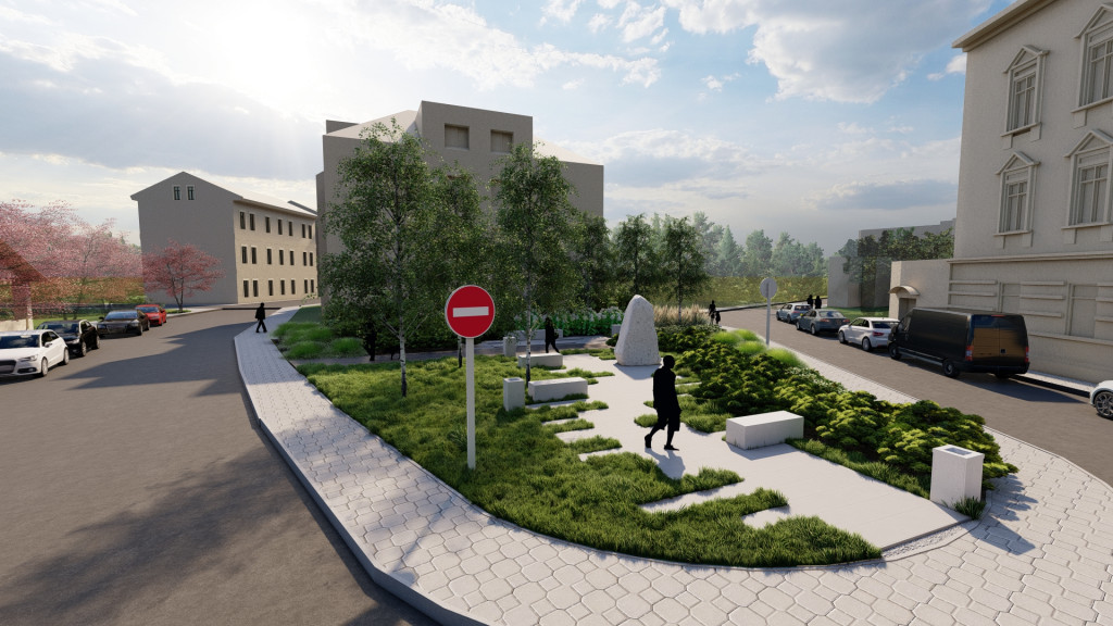  Skwer u zbiegu ulic Strzeleckiej i Odrodzenia