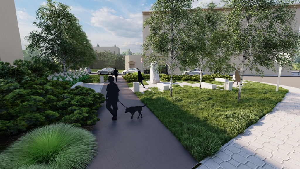  Skwer u zbiegu ulic Strzeleckiej i Odrodzenia