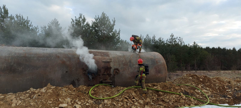 Pożar cysterny w  Żyglinie