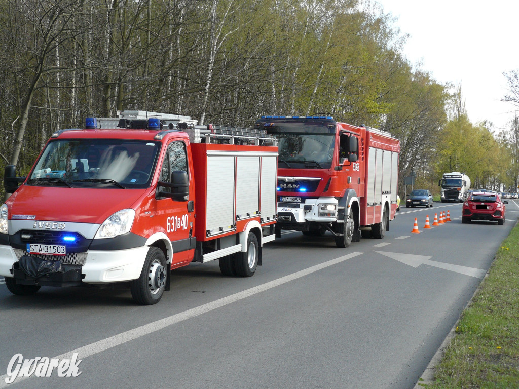 Zderznie bmw z oplem na skrzyżowaniu z obwodnicą