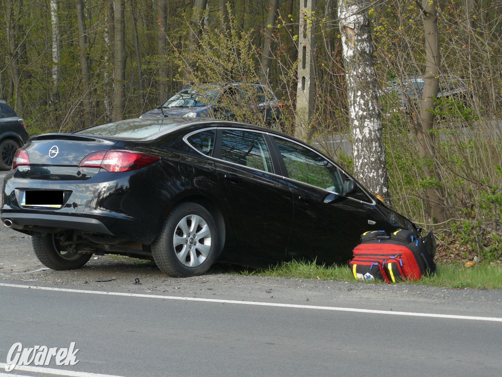 Zderznie bmw z oplem na skrzyżowaniu z obwodnicą
