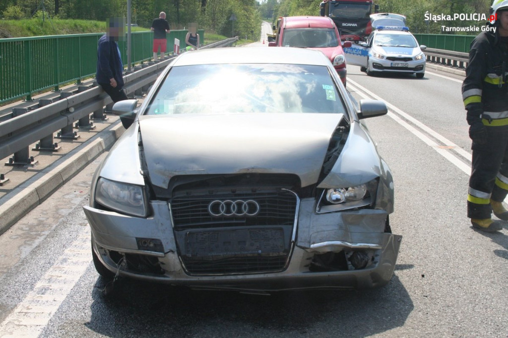 Wypadek z udziałem 6 samochodów