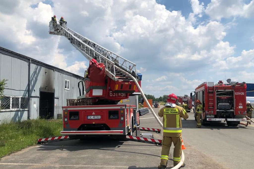 Pożar hali przy Zagórskiej