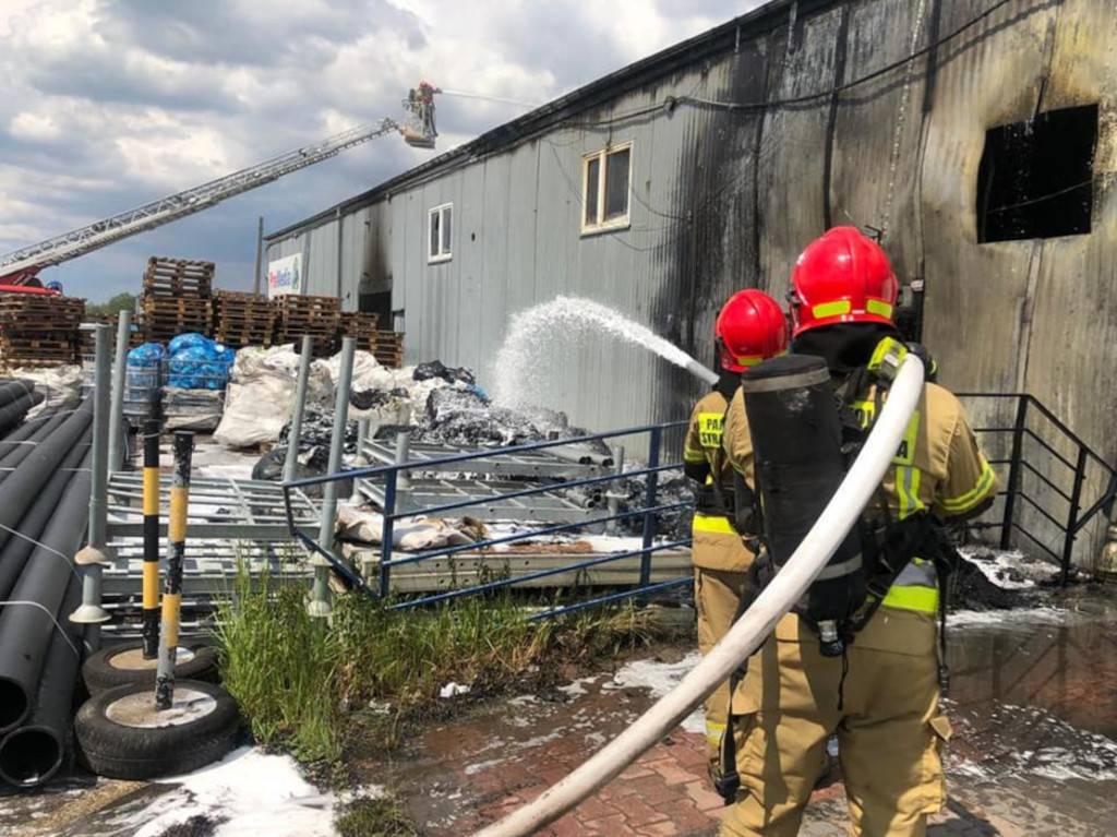 Pożar hali przy Zagórskiej