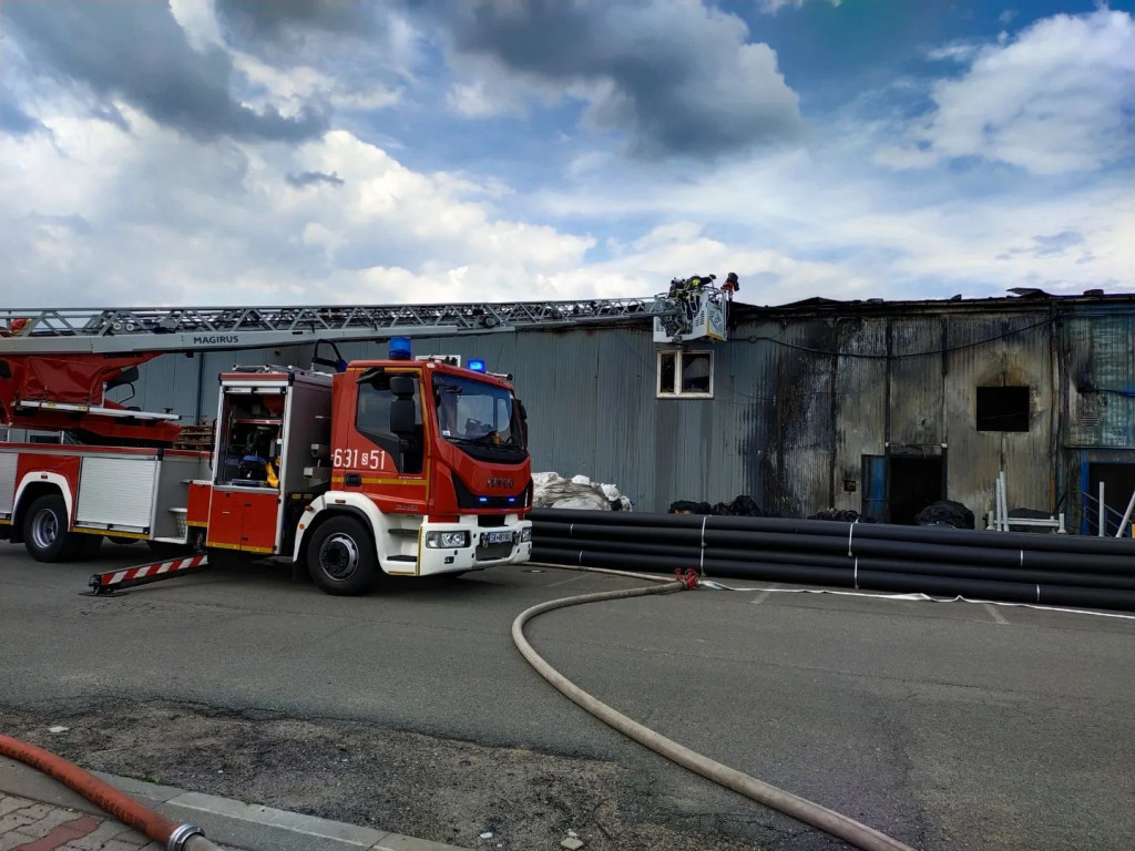 Pożar hali przy Zagórskiej