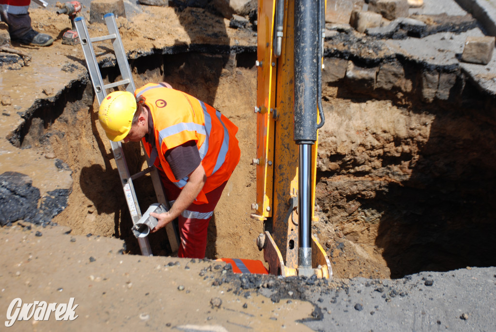 Zapadlisko na ul. Lewka w Tarnowskich Górach