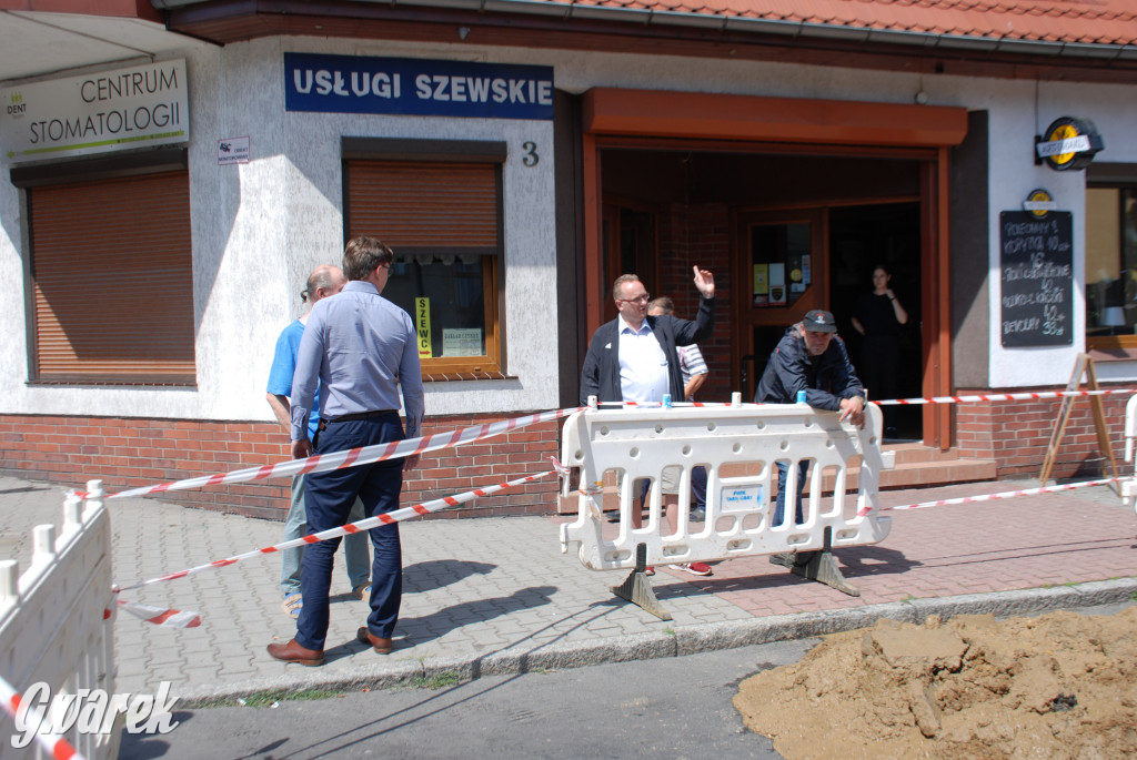 Zapadlisko na ul. Lewka w Tarnowskich Górach