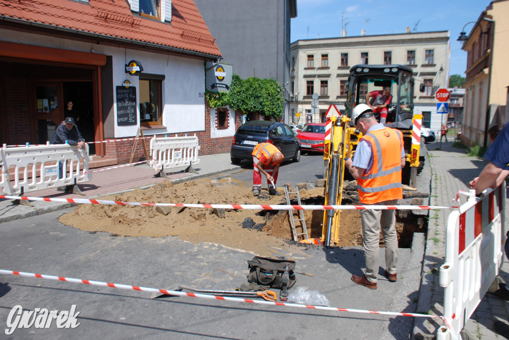 Zapadlisko na ul. Lewka w Tarnowskich Górach