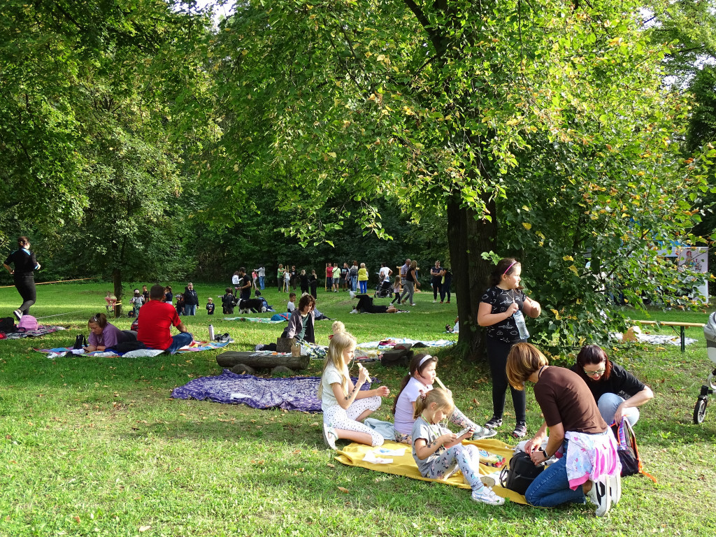 Piknik w ogrodzie botanicznym