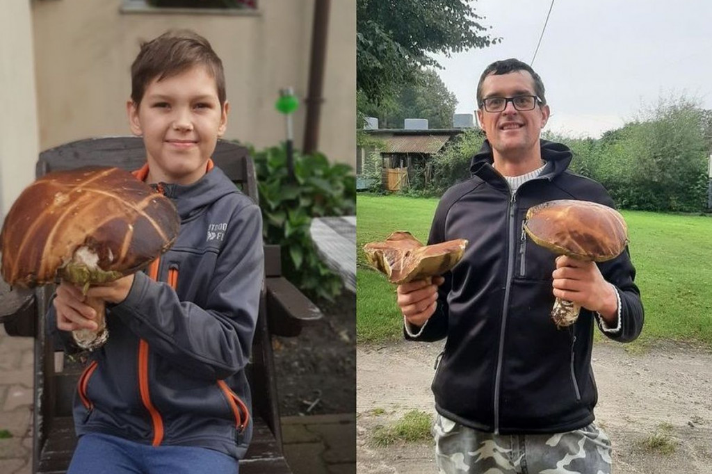 Udane grzybobranie. Jeden grzyb ważył 1,2 kg!