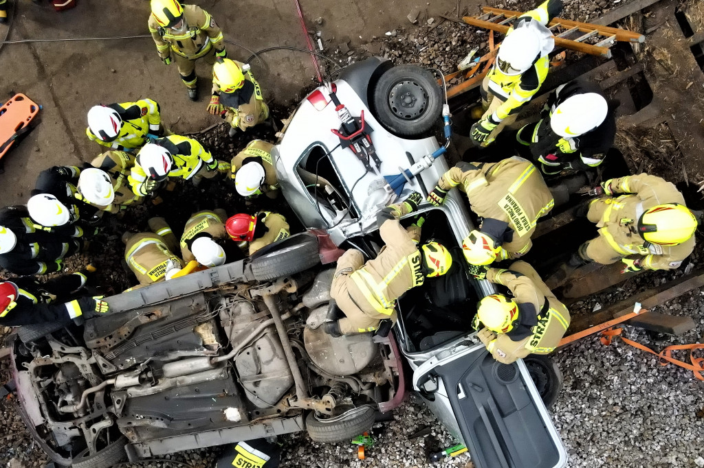 Tarnowskie Góry - katastrofa kolejowa (symulacja)