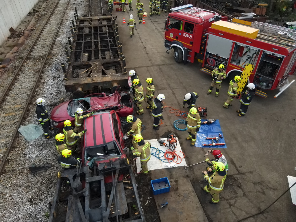Tarnowskie Góry - katastrofa kolejowa (symulacja)