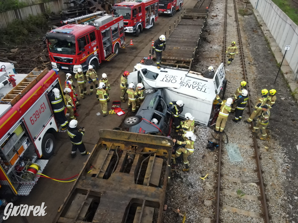 Tarnowskie Góry - katastrofa kolejowa (symulacja)