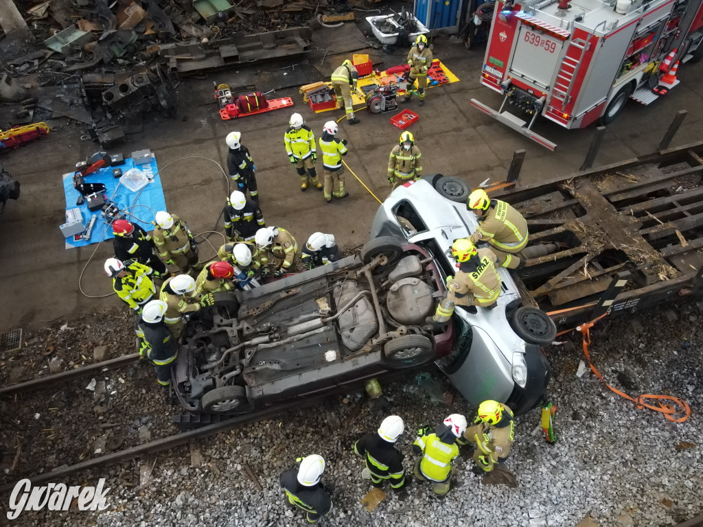 Tarnowskie Góry - katastrofa kolejowa (symulacja)