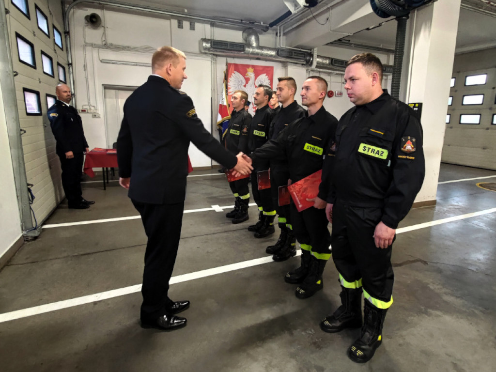Uroczysta zbiórka piekarskich strażaków