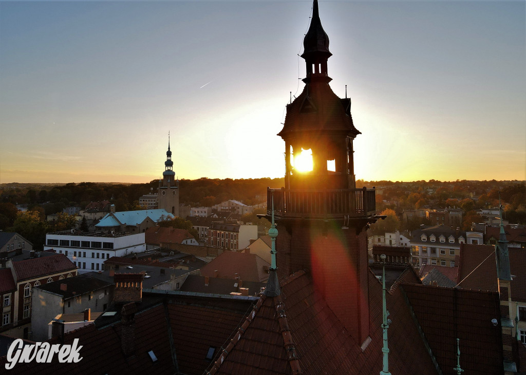 Tarnowskie Góry. Widok z wysokości wieży ratusza