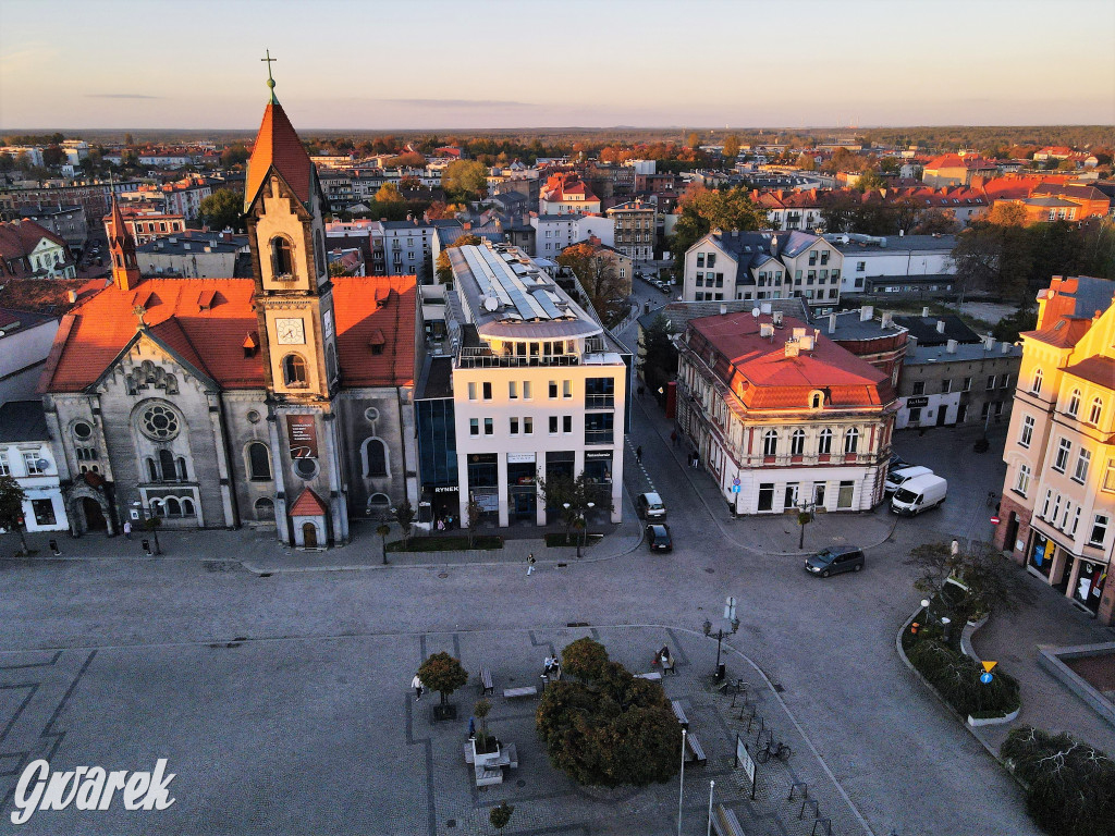 Tarnowskie Góry. Widok z wysokości wieży ratusza