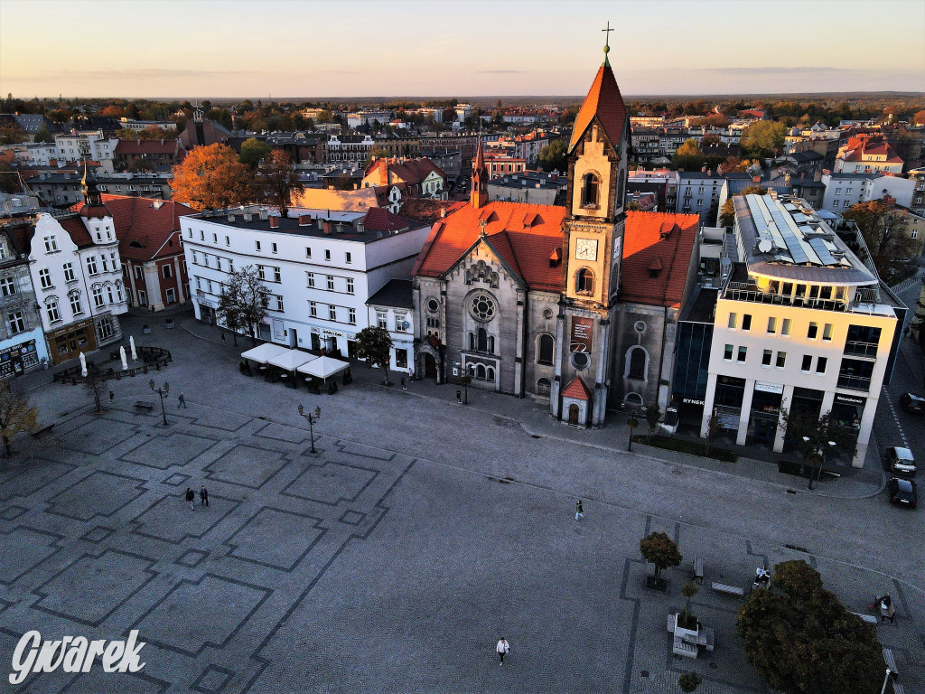 Tarnowskie Góry. Widok z wysokości wieży ratusza