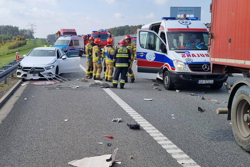 Wypadek na autostradzie A1