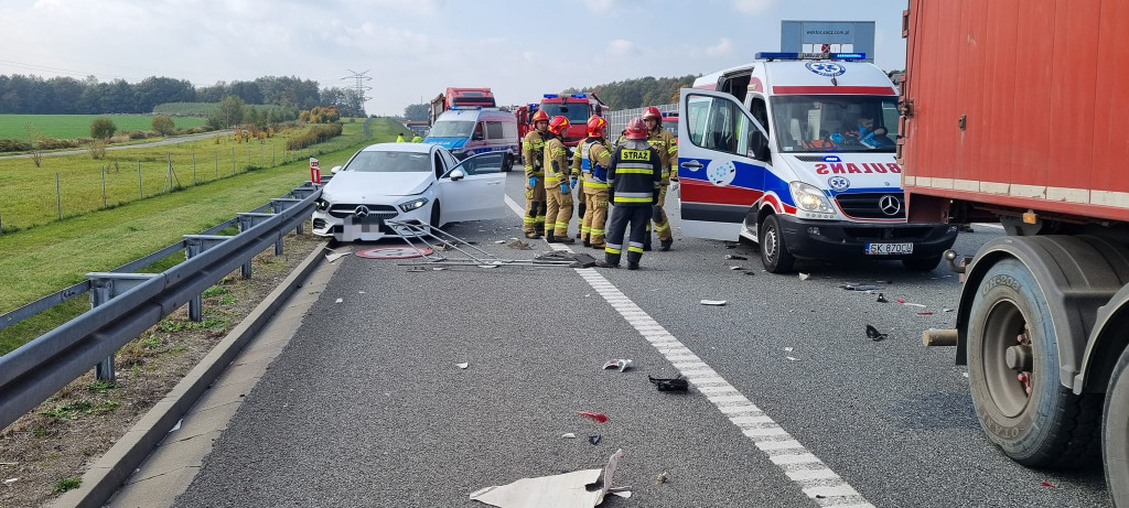 Wypadek na autostradzie A1