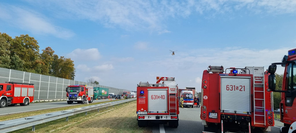 Wypadek na autostradzie A1