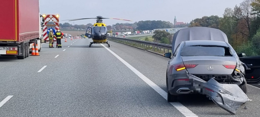 Wypadek na autostradzie A1
