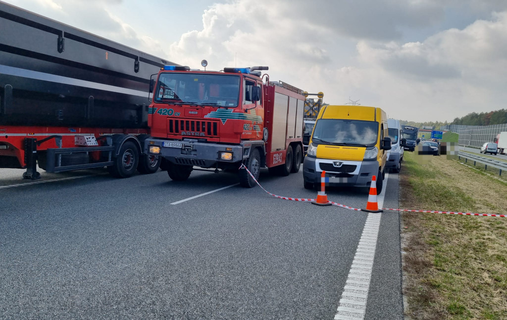 Wypadek na autostradzie A1