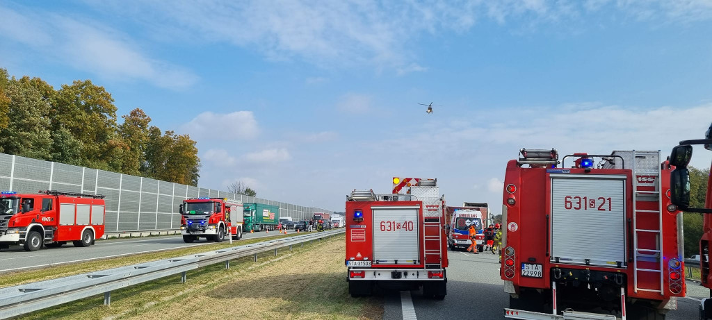 Wypadek na autostradzie A1