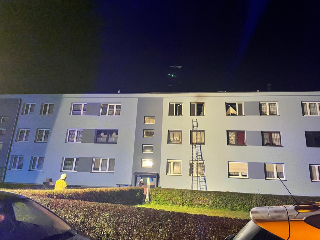 Łubie (gmina Zbrosławice). Pożar mieszkania