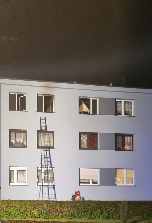 Łubie (gmina Zbrosławice). Pożar mieszkania